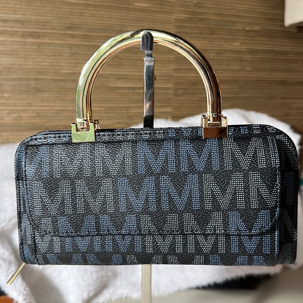 Mia K Wallet with Gold Tone Handles
